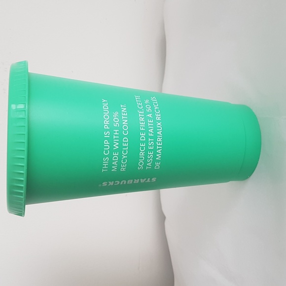 Starbucks 2023 Choose to Reuse Earth Green Tall Reusable Cup w Lid 24 oz/709 ml - Picture 3 of 16